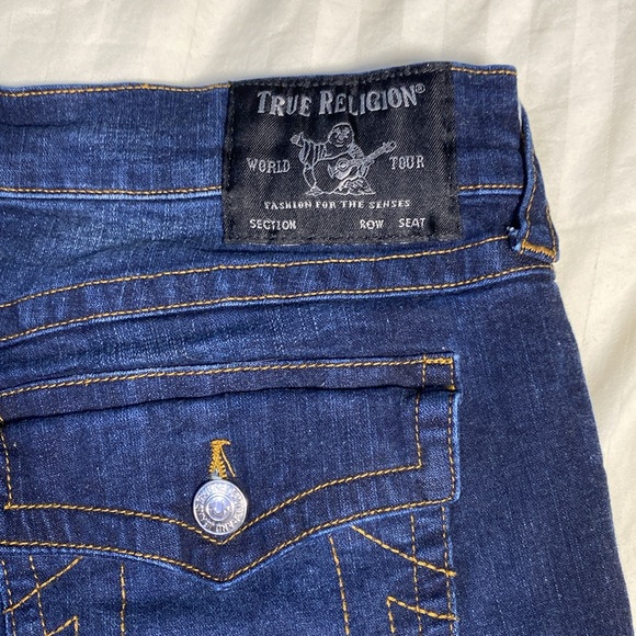 True Religion Jeans Ricky Relaxed Straight Size 38 Raw Hem Altered Length *READ* - Picture 6 of 11